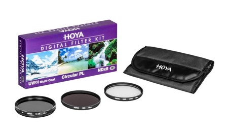 Hoya Zestaw HOYA UV HMC (C), PL-CIR ,NDX8 77 mm