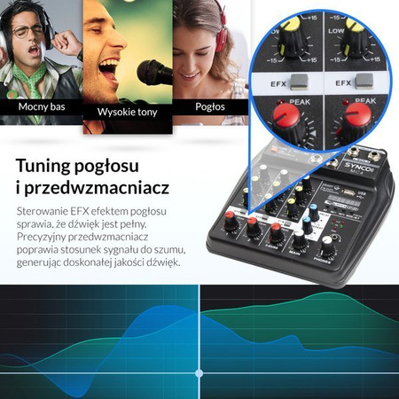 Synco MC4 mikser audio 4 kanałowy