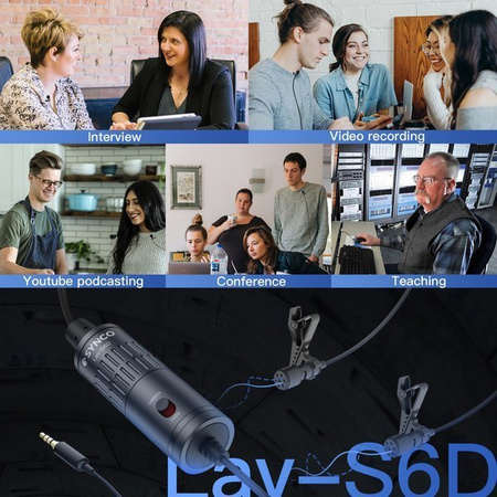 Synco S6D mikrofon krawatowy podwójny