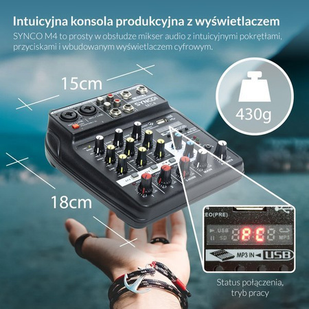 Synco MC4 mikser audio 4 kanałowy