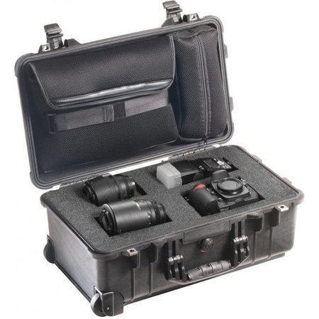 Peli 1510 skrzynia z gąbką + wypełnienie wieczka LOC/czarna