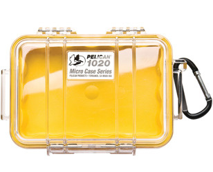 Peli 1020 mikro skrzynka, żółta wkładka/przeźroczysta