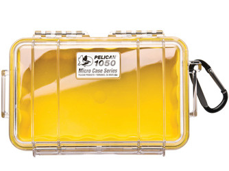 Peli 1050 mikro skrzynka, żółta wkładka/przeźroczysta