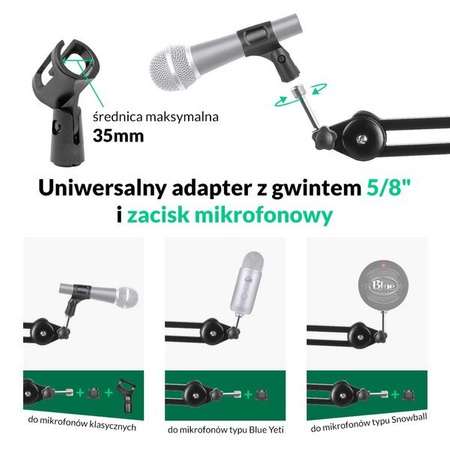 Synco MA38 ramię mikrofonowe - zintegrowany kabel XLR